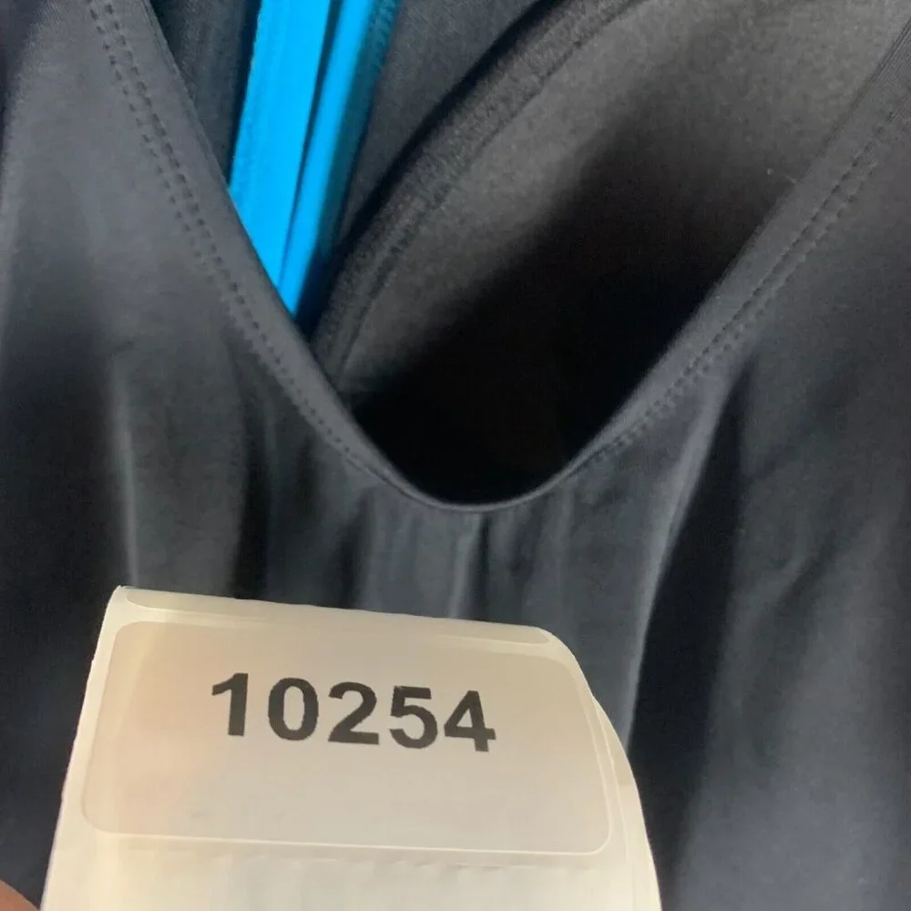 Swim Solutions Women's Ruched Front High‎ Neck One Piece Swimsuit Size 18 NWT - Picture 10 of 10